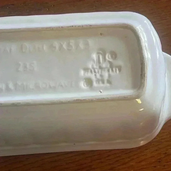 Pfaltzgraff Heritage White 2 Qt Loaf Pan ~ Vintage USA # 235 ~ Old Back … - Picture 9 of 9